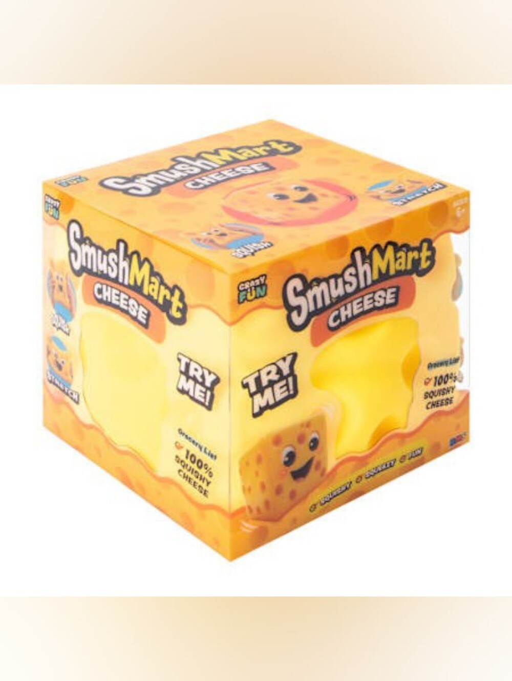 Cheese Squishy Toy - Yellow